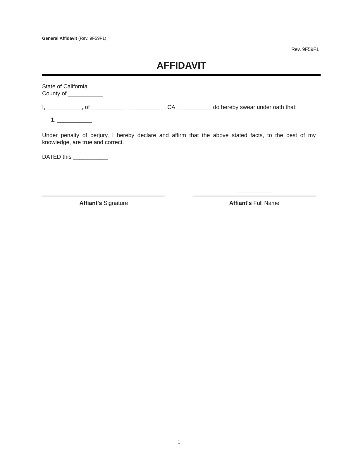 Affidavit