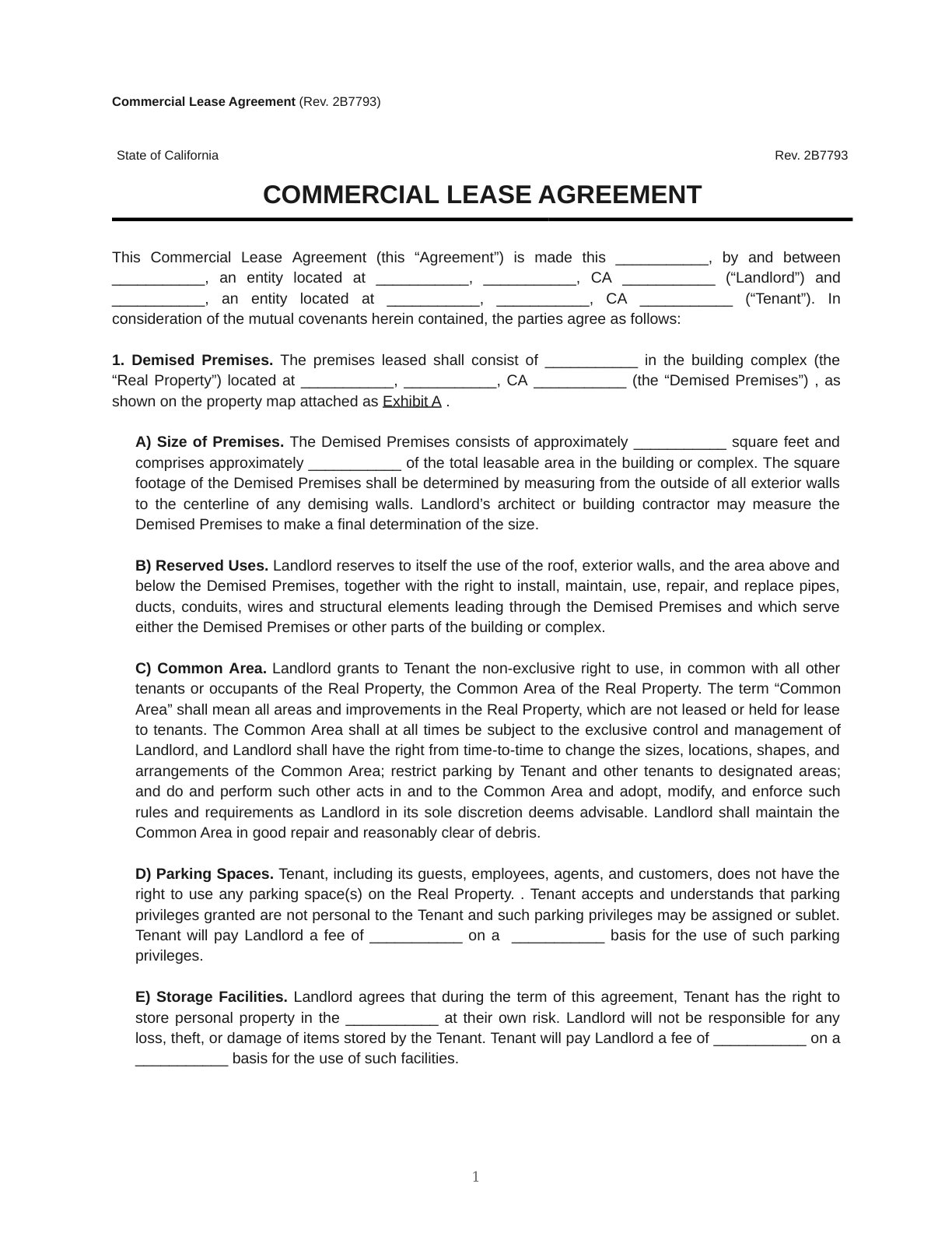 Commercial Lease Agreement